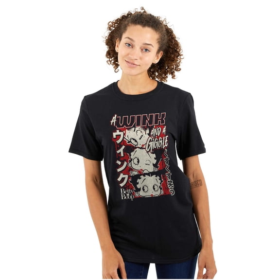 Betty Boop A Wink And A Giggle Women's Graphic T Shirt Tees Brisco Brands S