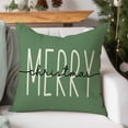 thumbnail image 3 of Merry Christmas Pillow Covers 18x18 Set of 4 Gingerbread House Hot Cocoa Decorations Green Neutral Christmas Decor Hello Winter Holiday Decorative Throw Pillow Cases for Home Bedroom Couch, 3 of 6