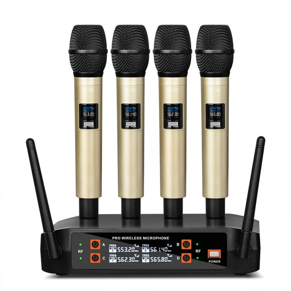 Micrófono inalámbrico Depusheng DX4 con 4 micrófonos dinámicos UHF