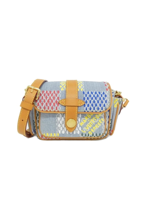 Pre-Owned Louis Vuitton LV Birth (Damier Denim) Cargo Wearable Wallet N00134 Shoulder Bag