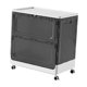 thumbnail image 3 of Cesta de lavandería Gloria con ruedas plegable decorativa organizador de paños de lavado para el hogar dormitorio Negro, 3 of 9