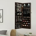 thumbnail image 3 of Costway Wall Mount Mirrored Jewelry Cabinet Organizer Armoire w/ LED Lights, 3 of 10