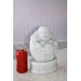 thumbnail image 3 of Nifao Buddha White Mounted on A Base Jade Statue – Home Decor Sculpture, 7"L x 5"W x 12"H, 3 of 11