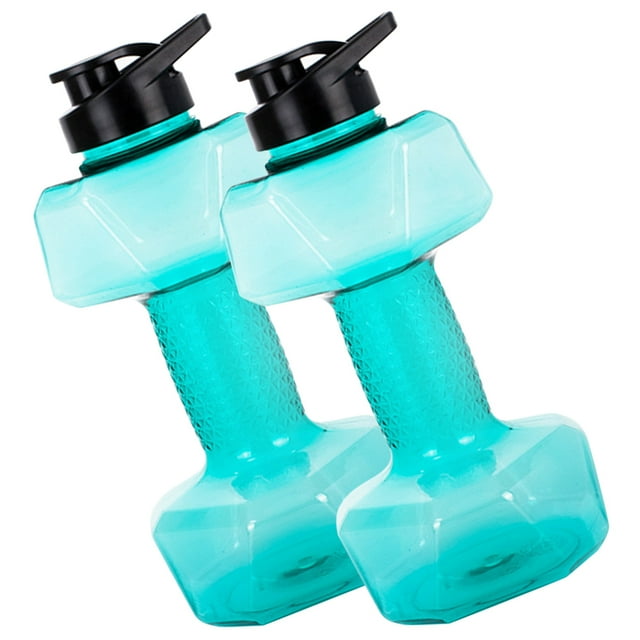 OUNONA 2Pcs Sports Water Kettle For Weight Training Resistance Exercise PE Material 13.0x5.1x5.1in