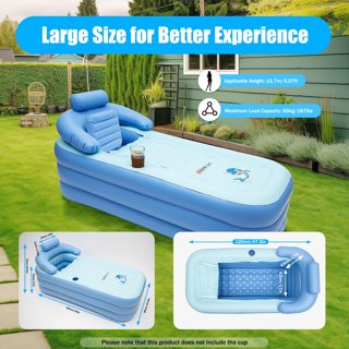 ANJORALA 27.6in Foldable Bathtub for Adult,Portable Folding