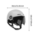 thumbnail image 3 of Ventilated Electric Scooter With Flip Up Clear Visor Lightweight Shock Absorbing Safety Hard Hat For E Bike Moped Motorcycle Commute Rainy Outdoor Riding Gear, 3 of 7