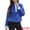 Blue, variant on Women's Half Zip Fleece Pullover Jacket with Pockets L Blue