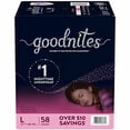 thumbnail image 2 of Ropa interior nocturna GoodNites talla grande para niñas, 58 unidades, 2 of 2