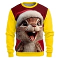 thumbnail image 2 of Christmas Sweater Men's Print 3D Sweater Knitwear Crewneck Casual Daily Knitting Keep Warm,cute christmas sweaters for Men,men christmas sweater (B006-Yellow,XXL), 2 of 3