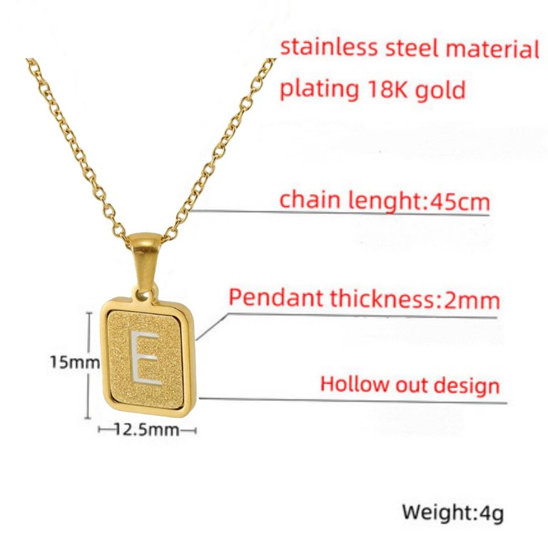 KissYan Men's Initial Letter Pendant Necklace - 14K Gold Plated Alphabet Pendant On Figaro Chain