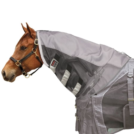 Schneiders Mosquito Mesh II Fly Neck Cover for Horses | Color Gray | Size Medium