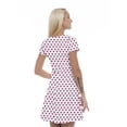 thumbnail image 2 of Women’s A Line Hearts Summer Dress, Retro Triangle Arrangement, Cross Wrap V Neck, 6 Sizes, by Ambesonne, 2 of 2