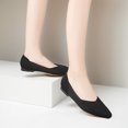 thumbnail image 1 of Zapatos planos de mujer con punta en punta, bailarinas de punto sin cordones para oficina, trabajo, compras, 1 of 9