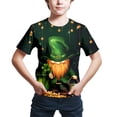 thumbnail image 2 of lnmuld Tops for St Patrick's Day Themed Short Sleeve Tee for Toddler Boys and Girls Comfortable Seasonal Kids Top Size:5-6 Years, 2 of 3