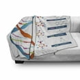 thumbnail image 3 of Educational Soft Flannel Fleece Throw Blanket, DNA Bases Chemistry Biochemistry Biotechnology Science Spiral Genetic, Cozy Plush for Indoor and Outdoor Use, 70" x 90", Multicolor, by Ambesonne, 3 of 6