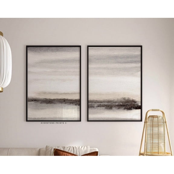 Luvia Beige And Brown Poster Set Of 2, Abstract Print, Abstract Art, Modern Poster, , Modern Wall Decor Set 2 Prints 8x12 UNFRAMED