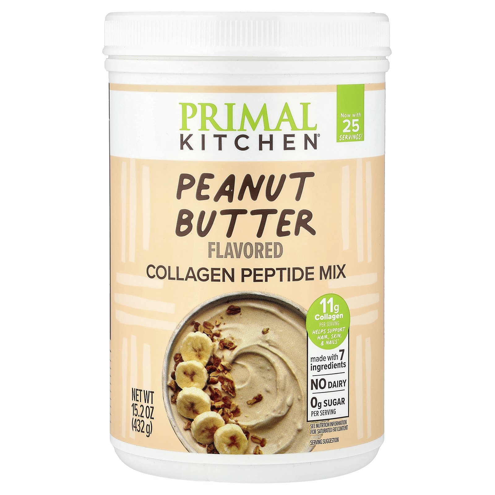 Primal Kitchen Collagen Fuel Peanut Butter 14.03 oz Powder