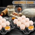 thumbnail image 5 of 12 Cup Ceramic Egg Tray - Whole Dozen Porcelain Egg Holder Container Storage Organizer Decorative Serving Stand Serveware for Refrigerator Countertop, 5 of 5