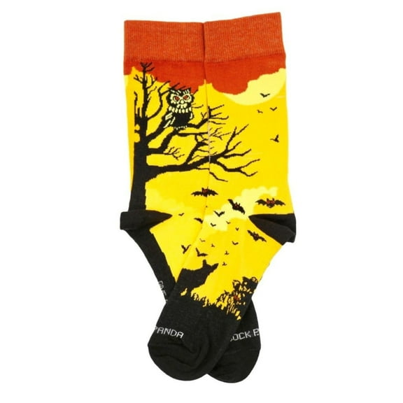 Pensive Owl Resting in a Tree Socks (Adult Small - Shoe Sizes 2-5)