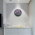 thumbnail image 4 of WOBOGO Purple Iris Acrylic Wall Clock Battery Operated 11.9in Silent No Tick Bedroom Living Room Office Classroom Decoration, 4 of 10
