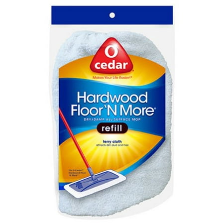 O-Cedar Hardwood Floor 'N More Terry Cloth Refill, Can be used dry to attract dirt, dust and hair or damp for a deeper clean By (Best Way To Clean Old Dirty Hardwood Floors)