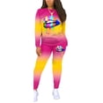 thumbnail image 2 of FOCUSNORM Ensemble Sweat à Manches Longues + Pantalon Taille Haute pour Femmes avec Imprimé Lèvres, 2 of 5