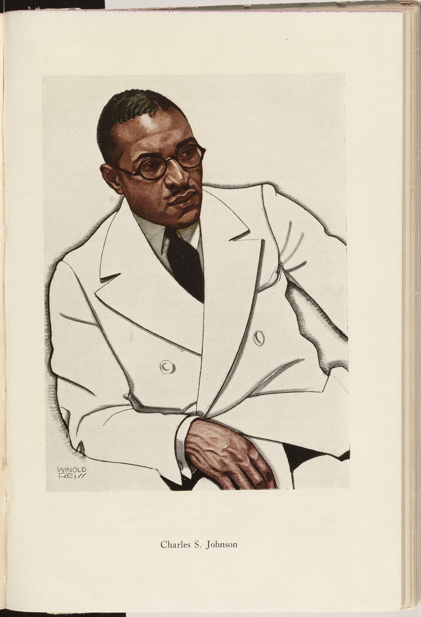 Portrait of Charles Spurgeon Johnson Vivid Imagery12 Inch BY 18 Inch