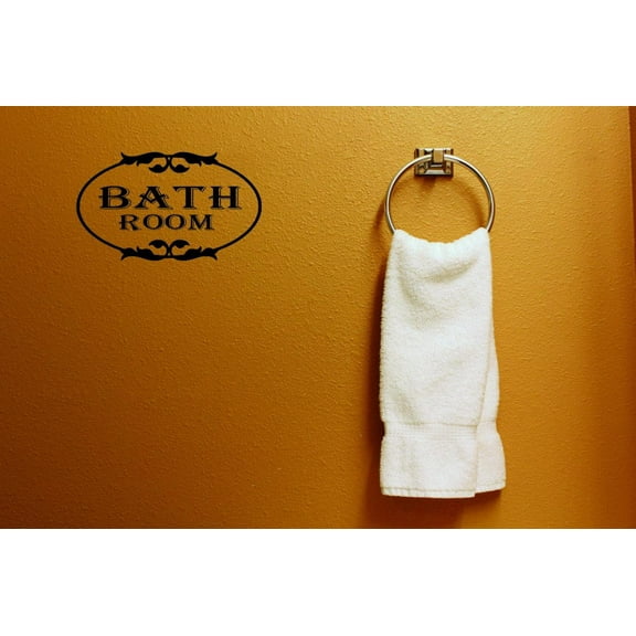 New Wall Ideas Bath Room Door Sign 12x30 Inches