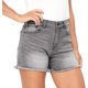 thumbnail image 2 of Pantalones cortos de mezclilla para mujer Dobladillo elástico Deshilachado Casual Bolsillos calientes Cintura media 1815-blue6, 2 of 5