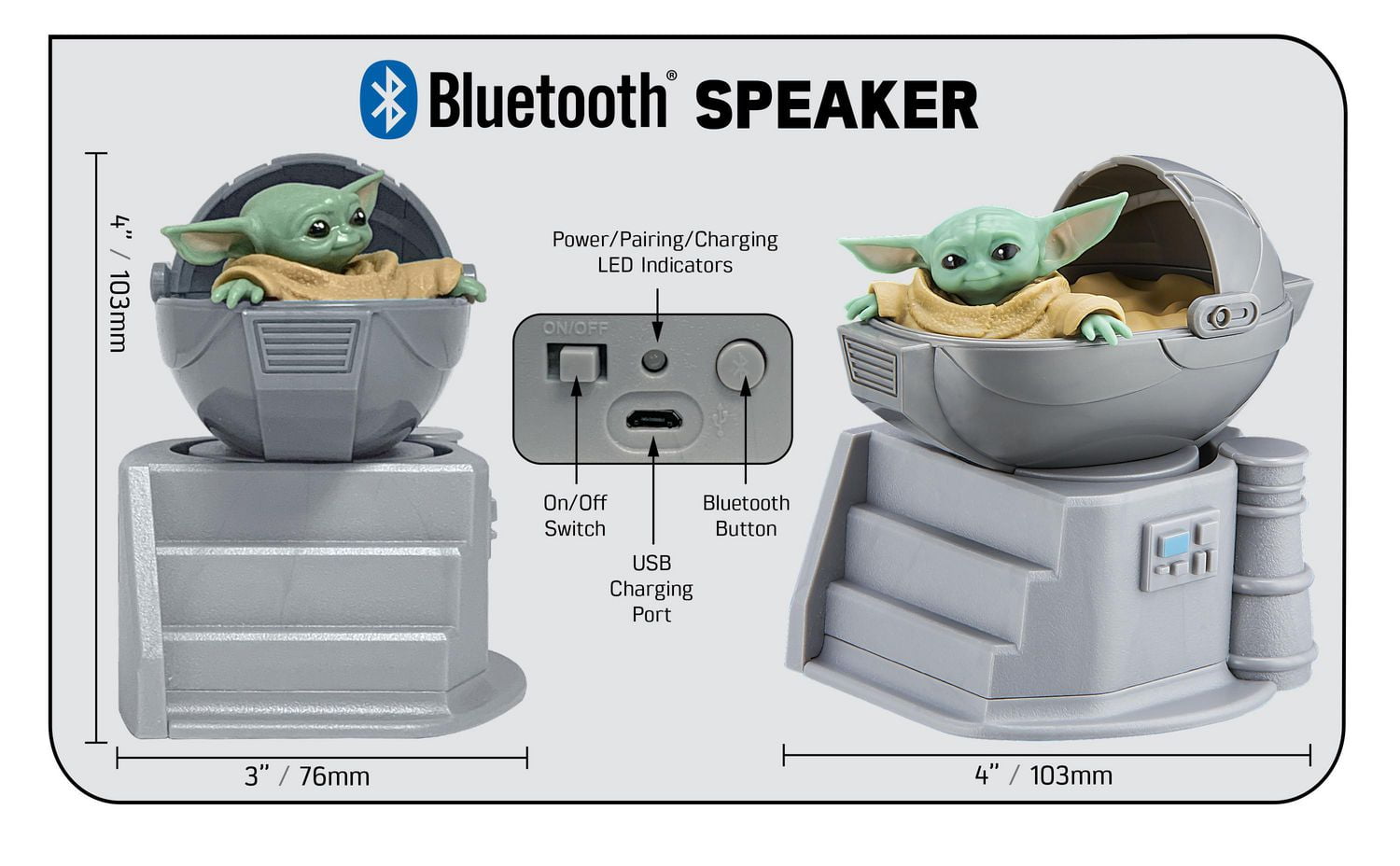 Baby Yoda BT Character haut-parleur