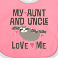 thumbnail image 4 of Inktastic My Aunt and Uncle Love Me Sloth Girls Baby Bib, 4 of 4