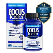 FOCUS FACTOR Original (60 Count) - Brain Health Supplement with Vitamins B6, B12, D, Bacopa Monnieri