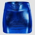thumbnail image 4 of Ousvtion on Sale Sparkly Metalic Mini Skirts for Women Sexy Glitter Bodycon Skirt Shiny Slim Fit Dress Rave Party Club Outfits Clearance,Blue,L, 4 of 4