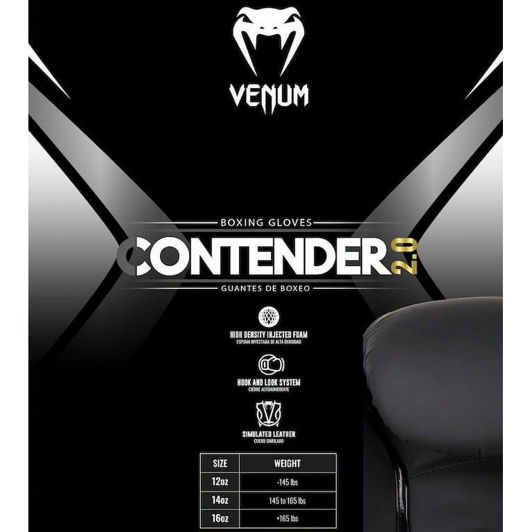 Venum Contender 2.0 Black Boxing Gloves Wlmt Edition - 16 oz