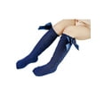 thumbnail image 5 of Arvbitana Baby Girls Knee High Socks, Cable Knit Cotton Socks with Bow, 5 of 7