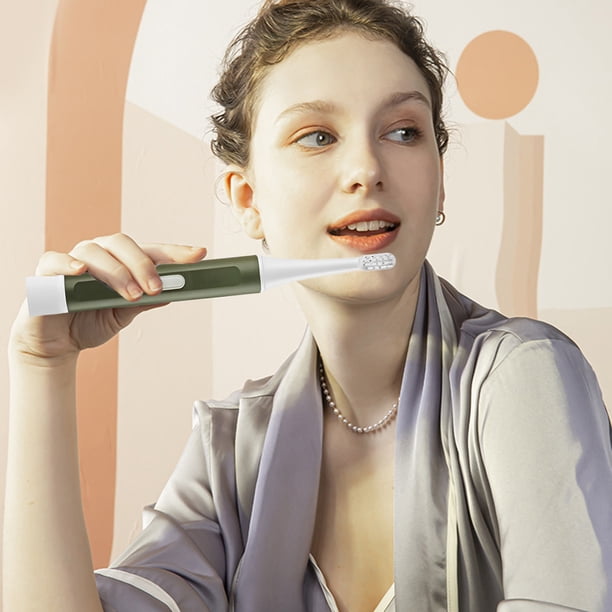 Cepillo de dientes eléctrico recargable para adultos - Suspensión magnética Vibración acústica, impermeable IPX7, batería de 180 días, 2 cabezas de cepillo, temporizador de 30 segundos, 4 opciones