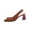 Brown, variant on Gealkoca Slingback Pumps Elegant Dressy Heels for Women Closed Toe High Heels Wedding Bride Prom Party Evening Shoes Round Pointed Toe Backless Shoes