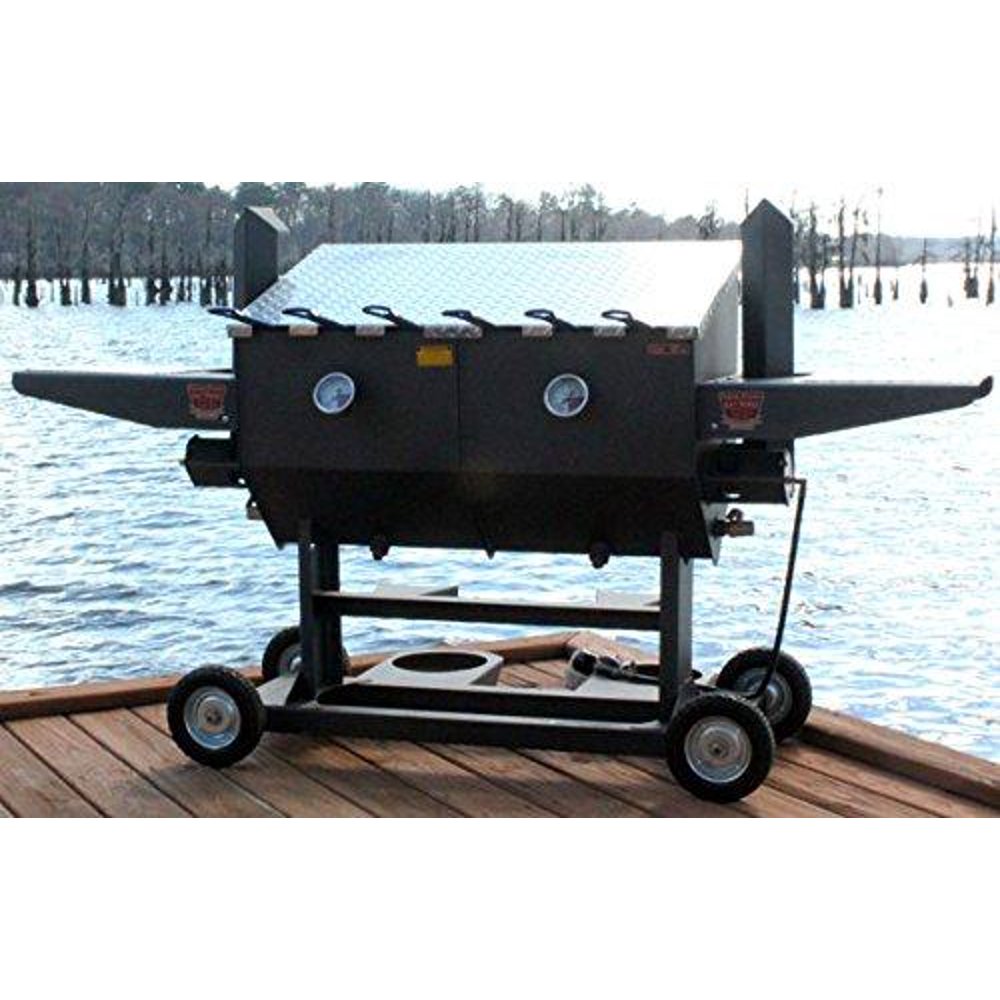 R&V Works FF6 17 Gallon Six Basket Portable Cajun Deep Fryer w/ Stand