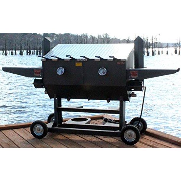 R&V Works FF6 17 Gallon Six Basket Portable Cajun Deep Fryer w/ Stand
