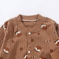 thumbnail image 5 of Wxirdiow Winter Rompers for Toddler Girl Newborn Baby Girl Clothes Long Sleeve Romper Infant Fall Winter Outfits Jumpsuit Preemie Girl Clothes Brown Size,12-18 Months, 5 of 7