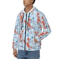 thumbnail image 3 of Honeii Lobsters Print Hoodies for Men, Pullover & Full Zip, Breathable Zip up Hoodie, Sweatshirt-Large, 3 of 5
