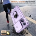 thumbnail image 5 of for iPhone 14 Pro Case with Screen Protector - Slide Camera Cover Phone Case with Ring Stand, Heavy Duty Military Grade Shockproof Rugged Bumper for iPhone 14 Pro Accessories Purple, 5 of 14
