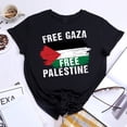 thumbnail image 4 of Camiseta básica Color sólido cuello redondo fin ocupación israelí ropa para niños y adultos, 4 of 7
