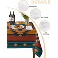 thumbnail image 2 of Aztec Southwest Table Cloth, Vintage Geometric Farmhouse Art Waterproof Tablecloth for Rectangle Tables, Reusable Washable Fabric Table Cover for Restaurant Kitchen Dining Tables 52"x70", 2 of 6