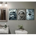 thumbnail image 3 of Cute Shark Bathroom Wall Art Funny Shark In the bathtub Prints Wall Decor Modern Bathroom Animal Painting Posters Fun Bathroom Country Animal Canvas Pictures for Bathroom (Framed canvas), 3 of 6