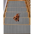 thumbnail image 2 of Stair Treads for Wooden Steps, Black White Stripe Peel and Stick Stair Treads with Adhesive, Modern Minimalist Geometric Striped Non Slip Indoor Stairs Runner Rugs Mats for Elders Dogs 8"x30"7PCS, 2 of 7