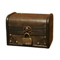 thumbnail image 3 of Vintage Wooden Makeup Jewelry Organizer Storage Box Treasure Case with Lock, 3 of 4