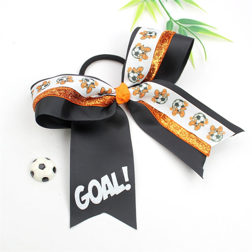 Miiottaa 10PCS Sport Fabric Hair Bowknots Supporter Hair Decorations Designed For Soccer Enthusiasts And Party Styling