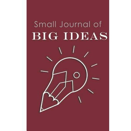 Small Journal of Big Ideas: Bullet Dot Grid Dark Red Journal, Sketchbook, Calligraphy, Planner, and Tracker for budget, plan and organize daily ac