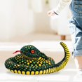 thumbnail image 4 of Reptile Animal Peluche Doux Anaconda Fête Décor Jaune, 4 of 8